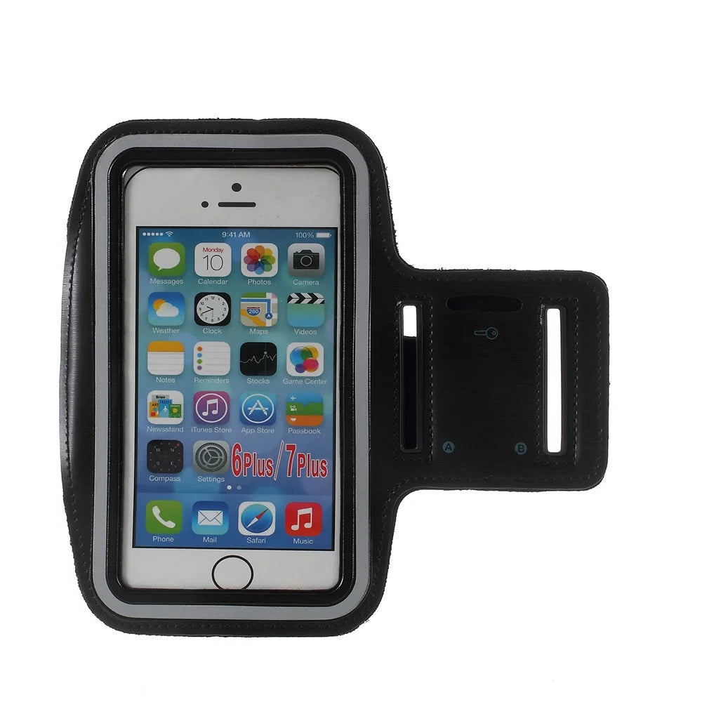 5.5-inch Gym Running Jogging Sports Armband Case for iPhone XS Max /8 Plus / 7 Plus / 6s Plus / 6 Plus 5.5 inch - Black - 2