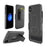 Woven Texture PC + TPU Swivel Belt Clip Holster Case for iPhone X (Ten) - Black - 2