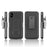 Woven Texture PC + TPU Swivel Belt Clip Holster Case for iPhone X (Ten) - Black - 6