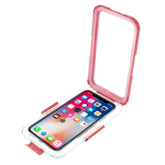 IP68 Waterproof Snow-proof Dirt-proof Cover for iPhone X / XS 5.8 inch - Red - 4