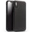 QIALINO Cowhide Leather Coated PC Back Casing for iPhone X / XS 5.8 inch Hard Phone Accessory - Black - 1