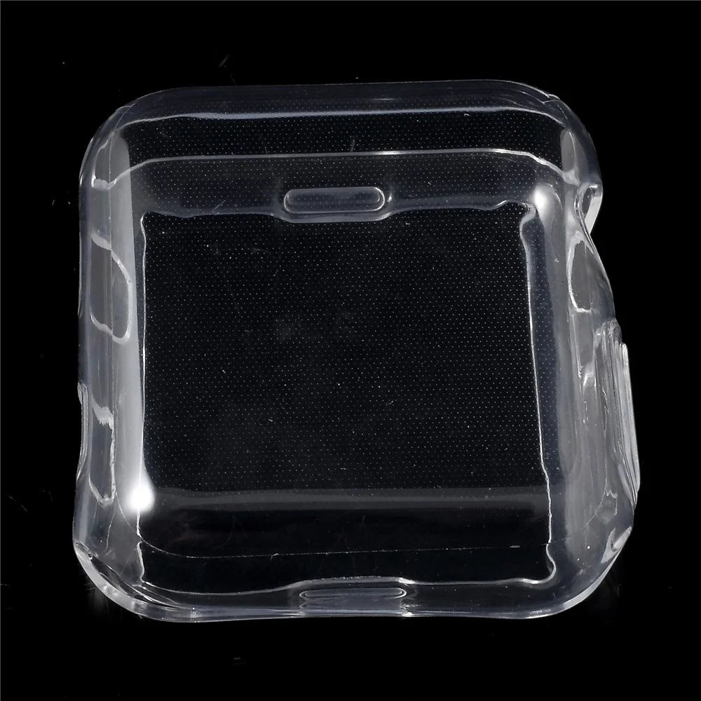Clear TPU Protective Cover Case with Non-slip Inner for Apple Watch 38mm Series 3 2 1 - 4