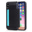 PC + TPU Hybrid Case with Hidden Card Holder for iPhone X - Black - 1