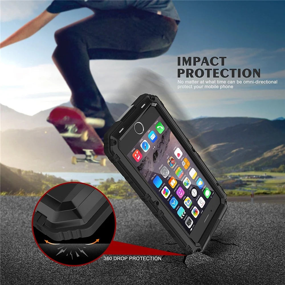 Powerful Phone Cover for iPhone 7/8 4.7 inch/SE (2020)/SE (2022) Shockproof Drop-proof Dust-proof Cellphone Protector - Black - 6