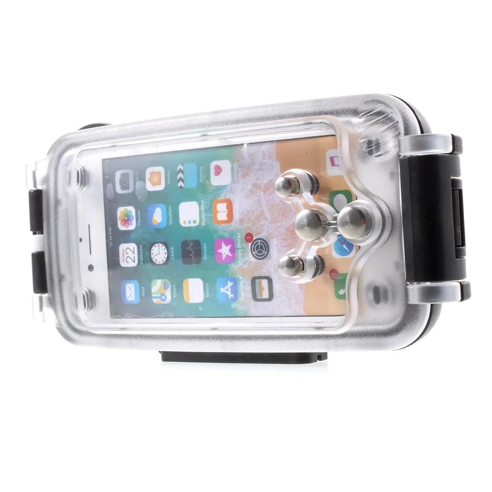 MEIKON IPX8 40m / 130ft Underwater Waterproof Diving Case for iPhone SE (2020) / SE (2022) / 8 / 7 4.7 inch - Black - 2