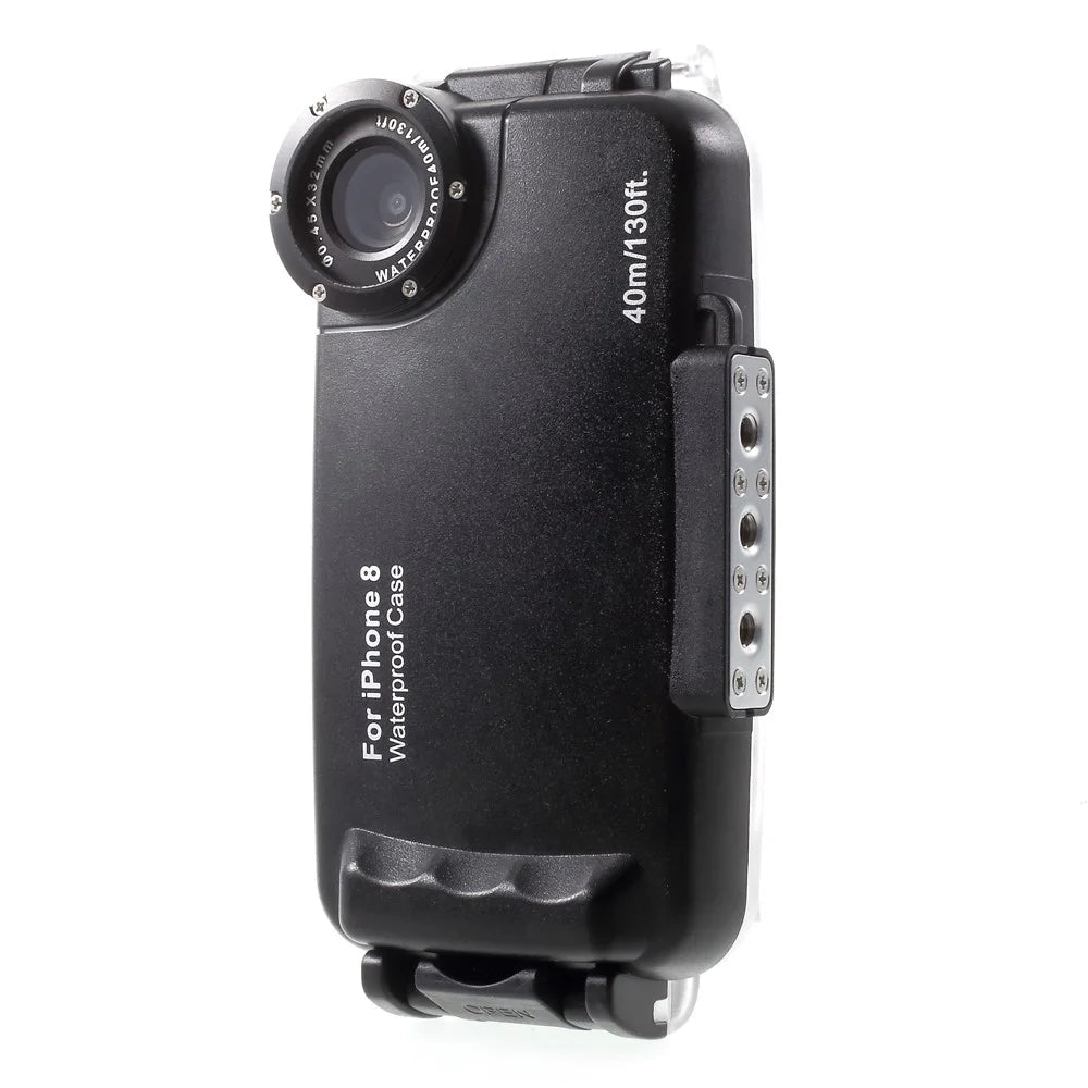 MEIKON IPX8 40m / 130ft Underwater Waterproof Diving Case for iPhone SE (2020) / SE (2022) / 8 / 7 4.7 inch - Black - 5