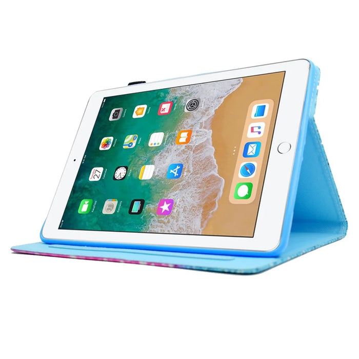 Patterned Leather Card Holder Casing Cover for iPad 9.7 (2018)/9.7 (2017)/Air 2/Air 1 - Cute Panda - 2