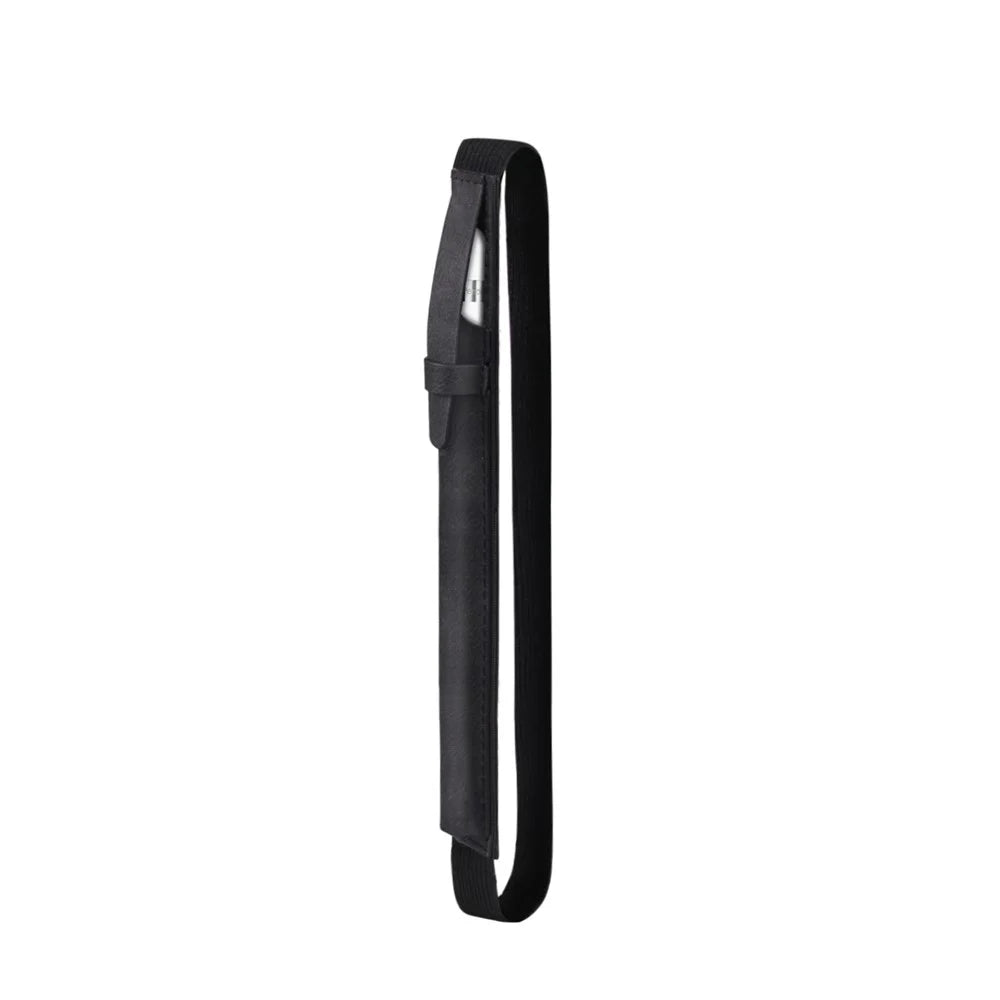 PU Leather Pencil Bag with Elastic Band for Apple Pencil - Black - 2