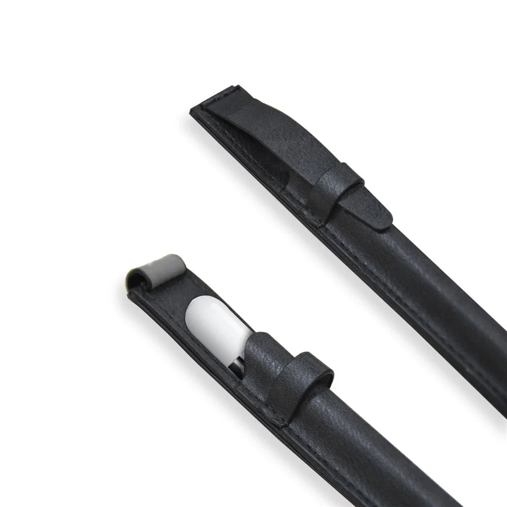 PU Leather Pencil Bag with Elastic Band for Apple Pencil - Black - 5