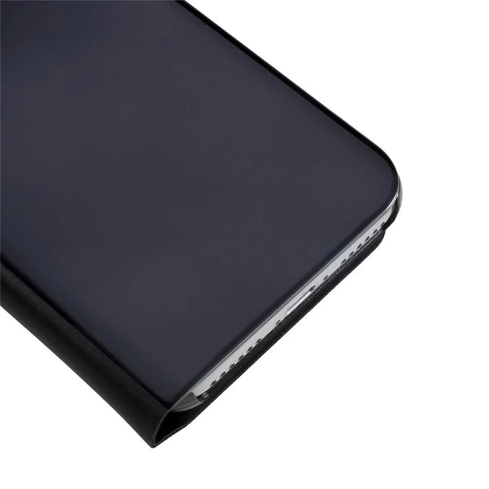For iPhone SE (2020) / SE (2022) / 8 / 7 Flip Leather Cover with Stand Full Body Protective Phone Case - Black - 4