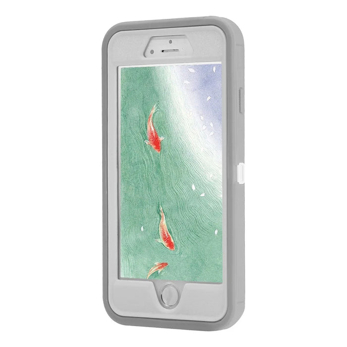 Shockproof Drop-proof Dust-proof Plastic + TPU Combo Shell for iPhone 6s/6 - White + Grey - 2
