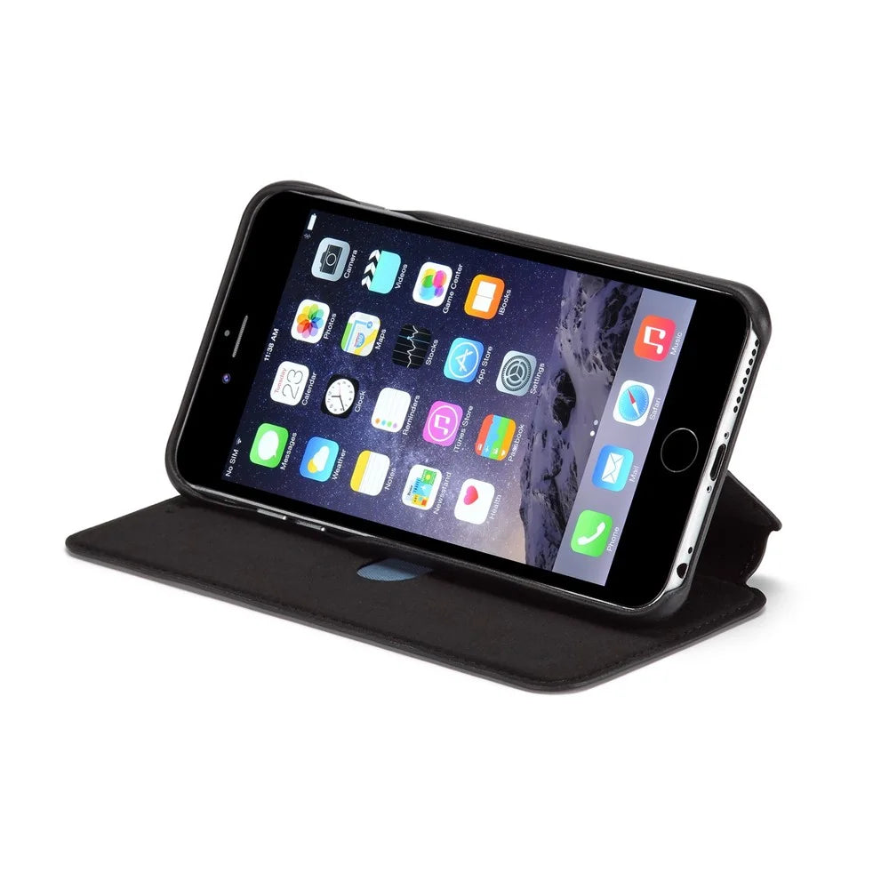 LC.IMEEKE Retro Style Leather Card Holder Stand Case for iPhone 6s/6 4.7-inch - Black - 7