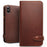 QIALINO Crazy Horse Texture Cowhide Leather Wallet Smart Phone Case for iPhone X / Xs - Brown - 2