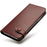 QIALINO Crazy Horse Texture Cowhide Leather Wallet Smart Phone Case for iPhone X / Xs - Brown - 6