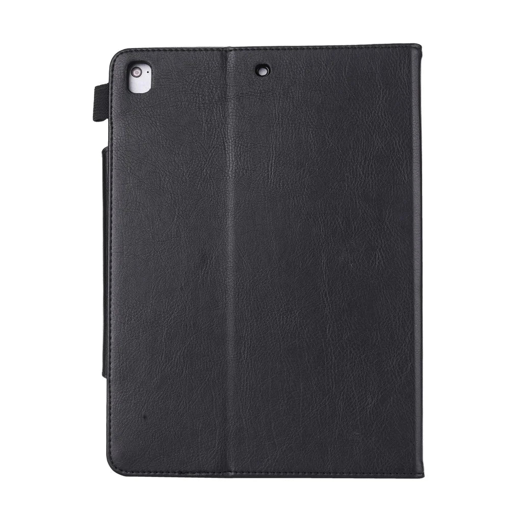 Crazy Horse Leather Wallet Stand Smart Casing for iPad 9.7-inch (2018)/9.7-inch (2017)/9.7 inch (2016)/Air 2/Air - Black - 3