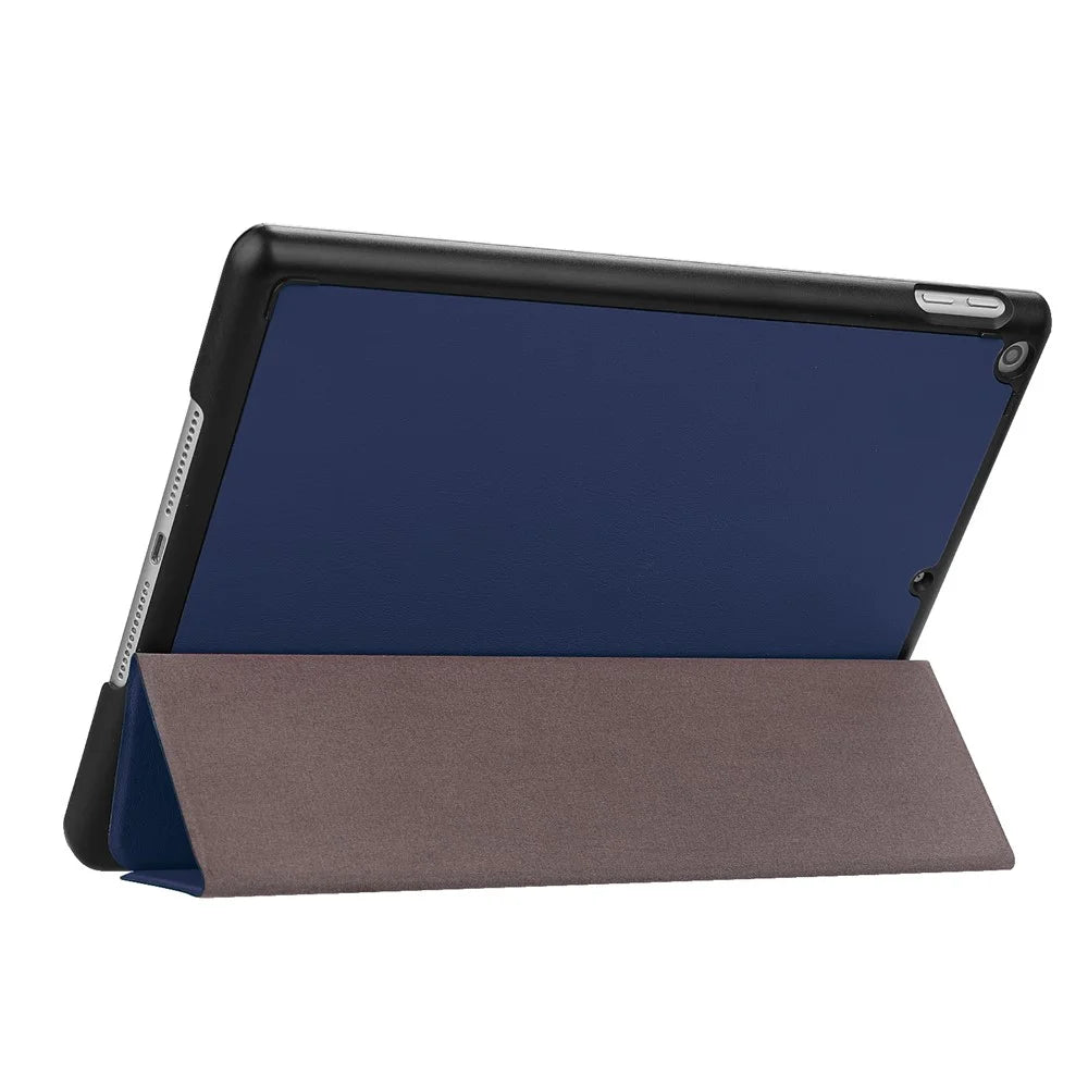 Tri-fold Stand Smart Leather Tablet Protective Casing with Pen Slot for iPad 9.7-inch (2018) / 9.7-inch (2017) - Dark Blue - 5