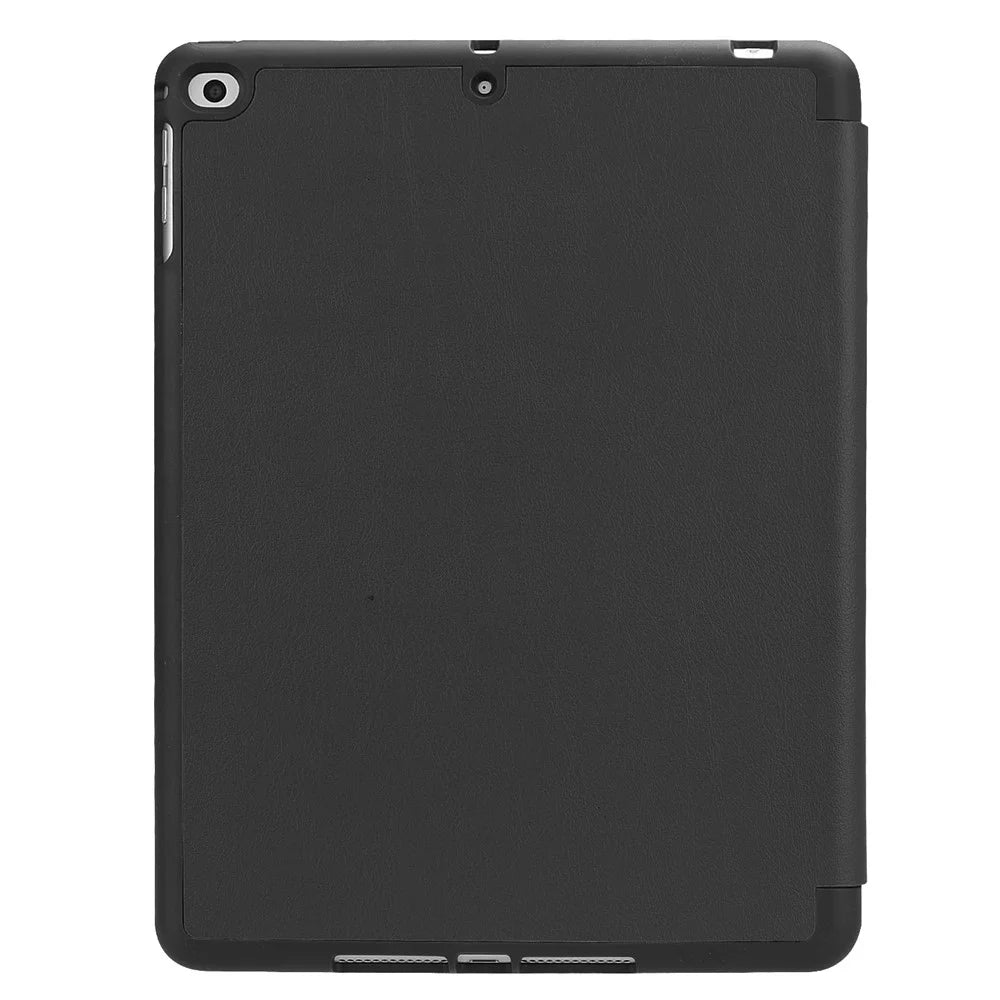 Tri-fold Stand Smart Leather Tablet Protective Casing with Pen Slot for iPad 9.7-inch (2018) / 9.7-inch (2017) - Black - 4