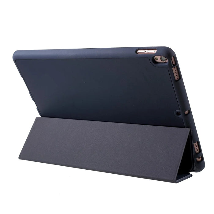Single Front Leather Tri-fold Stand Smart Tablet Casing for iPad Pro 10.5-inch (2017) - Dark Blue - 5