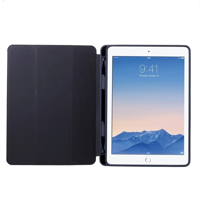 Single Front Leather Tri-fold Stand Smart Tablet Casing for iPad Pro 10.5-inch (2017) - Dark Blue - 7