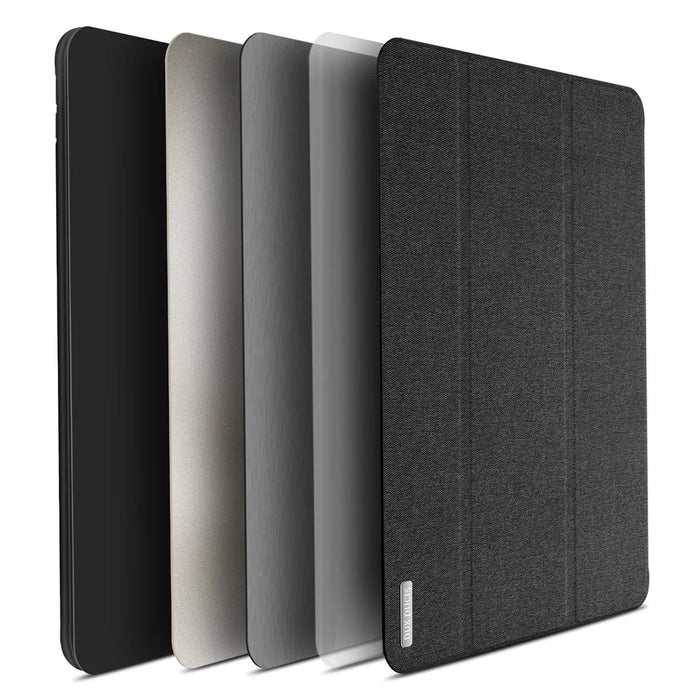 DUX DUCIS DOMO Series Tri-fold Stand Folio Smart Cloth Texture PU Leather Case with Pencil Holder for iPad Pro 12.9 (2017) - Black - 5