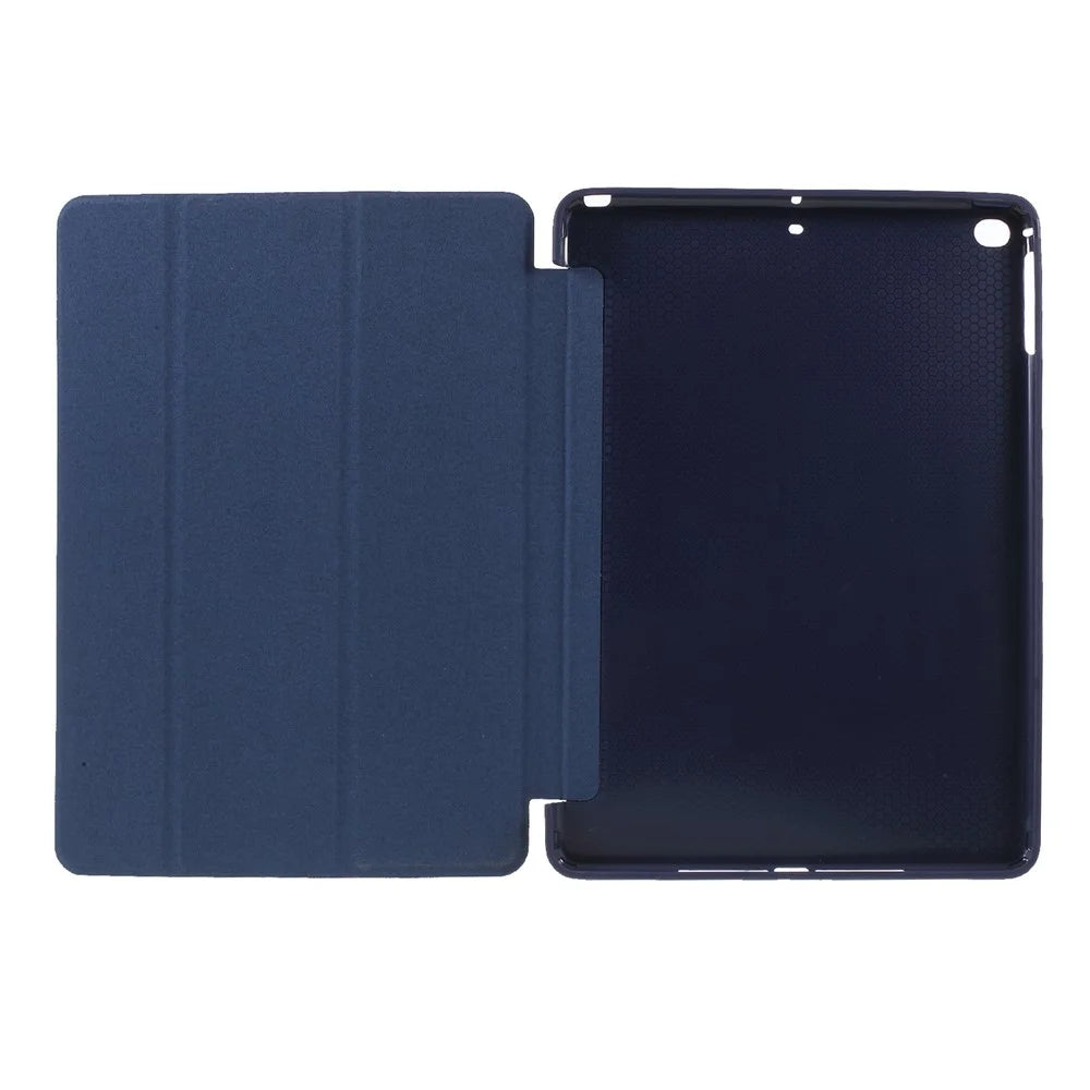 Patterned Tri-fold Stand Leather Shell Case for iPad 9.7-inch (2018)/9.7-inch (2017)/Air 2/Air - Butterfly and Flower - 5