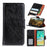 For iPhone XR 6.1 inch Shockproof Phone Case Nappa Texture Split Leather Flip Folio Cover Protective Phone Shell with Stand Wallet - Black - 1