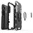 Finger Ring Kickstand PC + TPU Combo Phone Case for iPhone 8/7/SE (2022)/SE (2020)- Black - 5