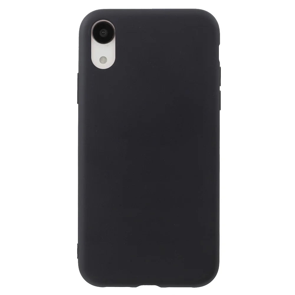 Anti-fingerprint Matte TPU Cell Phone Shell for iPhone XR 6.1 inch - Black - 1