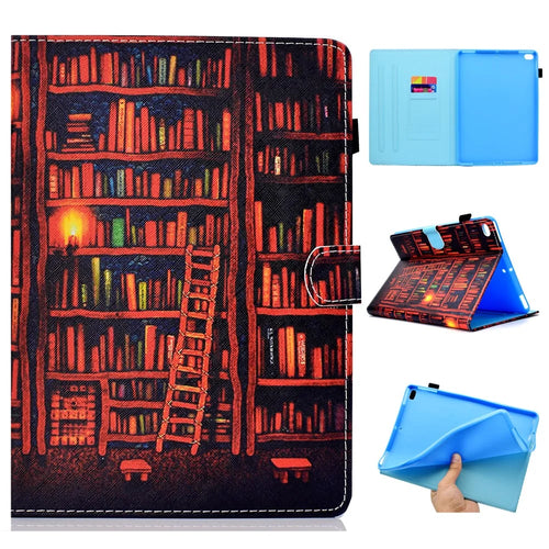 Pattern Printing Leather Card Holder Stand Cover for iPad 9.7-inch (2018) / 9.7-inch (2017) / Air 2 / Air - Books - 1