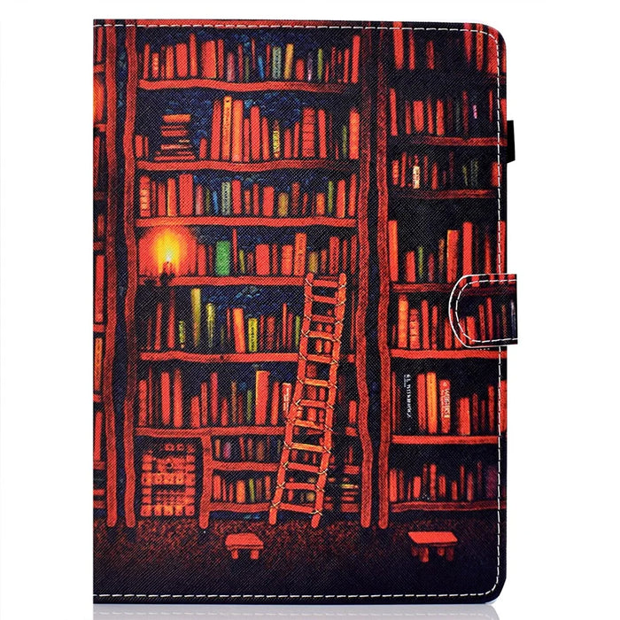 Pattern Printing Leather Card Holder Stand Cover for iPad 9.7-inch (2018) / 9.7-inch (2017) / Air 2 / Air - Books - 2