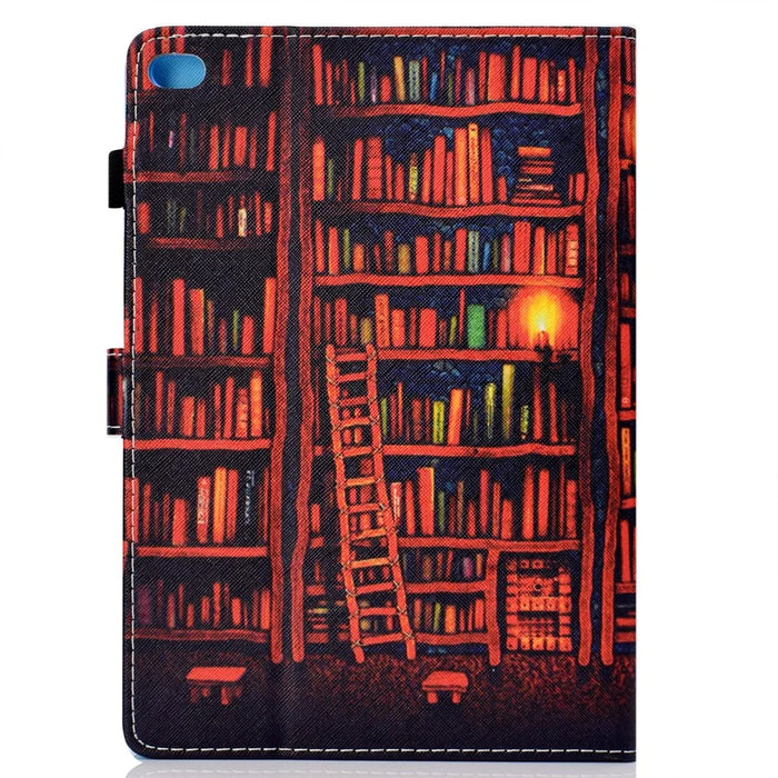Pattern Printing Leather Card Holder Stand Cover for iPad 9.7-inch (2018) / 9.7-inch (2017) / Air 2 / Air - Books - 3