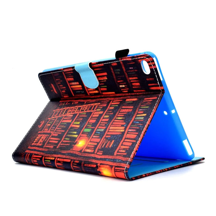 Pattern Printing Leather Card Holder Stand Cover for iPad 9.7-inch (2018) / 9.7-inch (2017) / Air 2 / Air - Books - 4