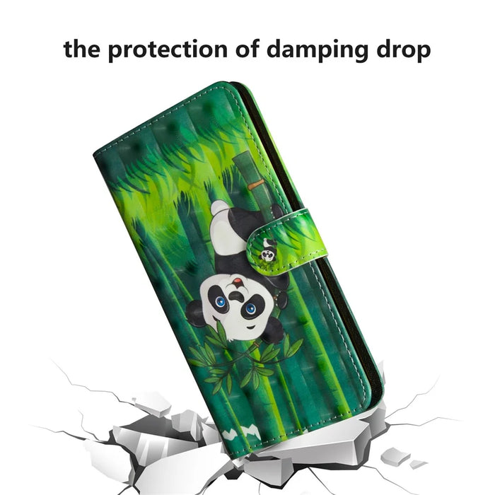 Pattern Printing Leather Wallet Shell for iPhone XR 6.1 inch - Panda Pattern - 6