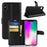 For iPhone XR 6.1 inch Folio Flip Litchi Texture Leather Wallet Stand Cell Phone Cover Shell - Black - 1