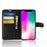 For iPhone XR 6.1 inch Folio Flip Litchi Texture Leather Wallet Stand Cell Phone Cover Shell - Black - 4