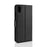 For iPhone XR 6.1 inch Folio Flip Litchi Texture Leather Wallet Stand Cell Phone Cover Shell - Black - 6