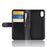 For iPhone XR Phone Cases Genuine Split Leather Wallet Mobile Cover Stand - Black - 5