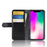 For iPhone XR Phone Cases Genuine Split Leather Wallet Mobile Cover Stand - Black - 6