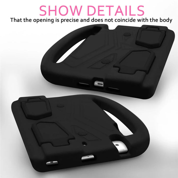 For iPad Mini 4/3/2/1 Sparrow Pattern Shockproof Kids Friendly EVA Phone Protection Case with Kickstand - Black - 6