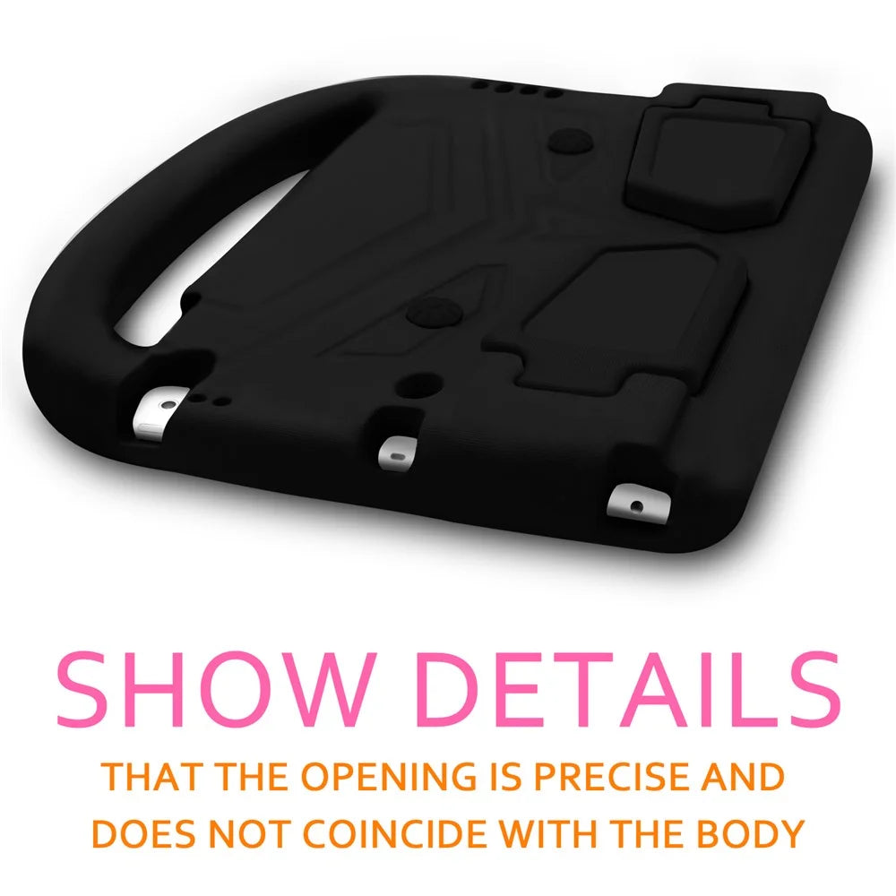 EVA Case for iPad 9.7-inch (2018) / 9.7-inch (2017) / Air 2 / Air (2013) Sparrow Style Tablet Cover with Kickstand - Black - 6