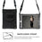 For iPad 9.7 (2018) / 9.7 (2017) X-Shape 360 Degree Swivel PC + TPU Combo Kickstand Case  with Shoulder Strap - All Black - 2