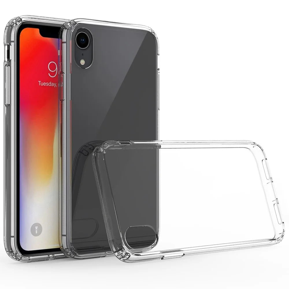 Crystal Clear Acrylic+ TPU Hybrid Back Cover for iPhone XR 6.1 inch - Transparent - 1