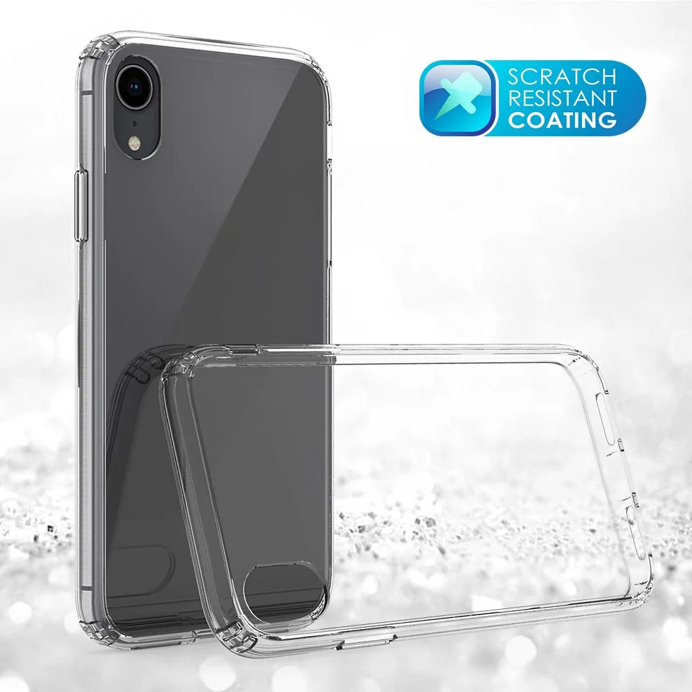Crystal Clear Acrylic+ TPU Hybrid Back Cover for iPhone XR 6.1 inch - Transparent - 3