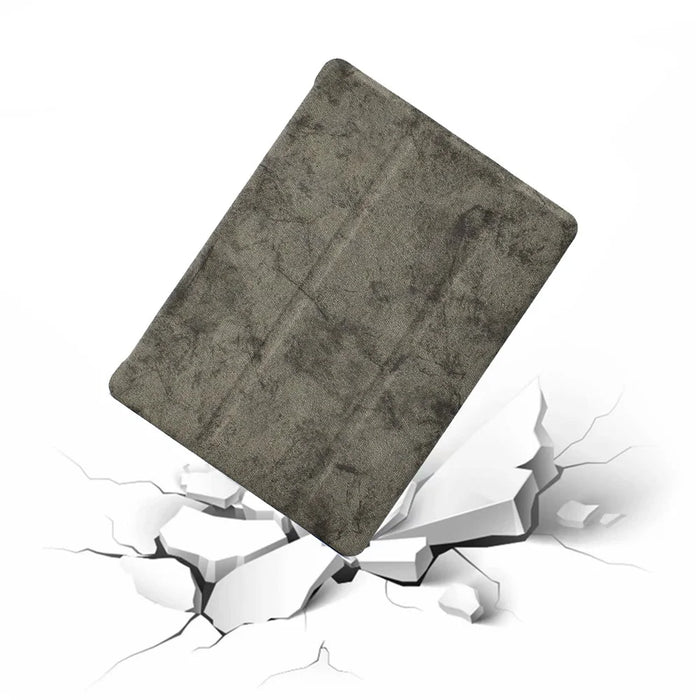Tri-fold Leather Stand Cover for iPad Air / Air 2 / iPad 9.7-inch (2018) / iPad 9.7-inch (2017) - Grey - 5
