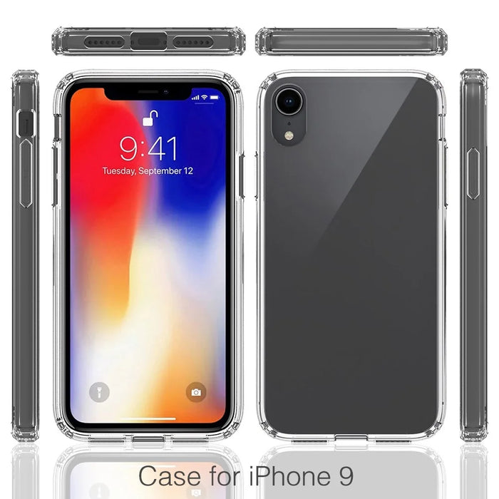 100PCS/Lot Drop-resistant Clear Acrylic + TPU Hybrid Case for iPhone XR 6.1 inch - Transparent - 2