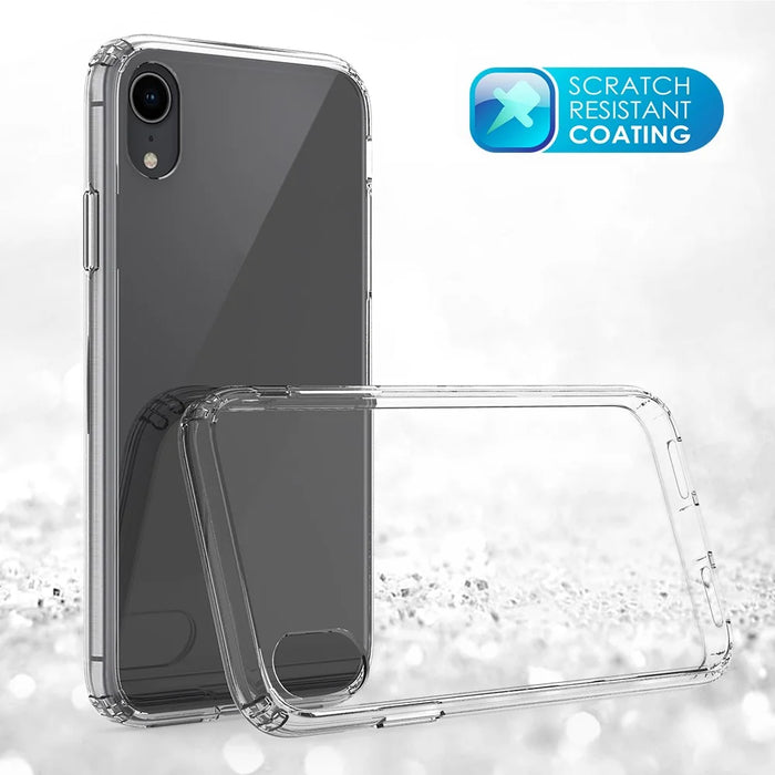 100PCS/Lot Drop-resistant Clear Acrylic + TPU Hybrid Case for iPhone XR 6.1 inch - Transparent - 3