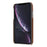 Double Card Slots Holders PU Leather Coated PC Cell Phone Casing for iPhone XR 6.1-inch - Coffee - 3