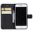 For iPhone 7 / 8 / SE (2022) / SE (2020) Case Solid Color Leather Mobile Cover Wallet Stand with Strap - Black - 4