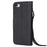 For iPhone SE / 5s / 5 Case Solid Color Leather Mobile Cover Wallet Stand with Strap - Black - 5