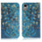 Pattern Printing Wallet Leather Stand Cover for iPhone XR 6.1 inch - Tree with Flowers - 2